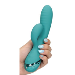  Loveline Vibro Rabbit Gonflable Flatblue 11 x 3.5cm